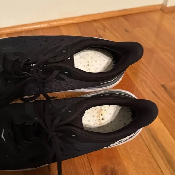 HOKA Black and White Running Shoes Men’s 11.5 - Picture 10 of 11